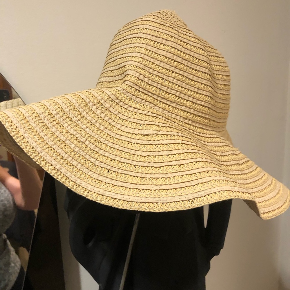 Elegant Tan Wide Brim Hat